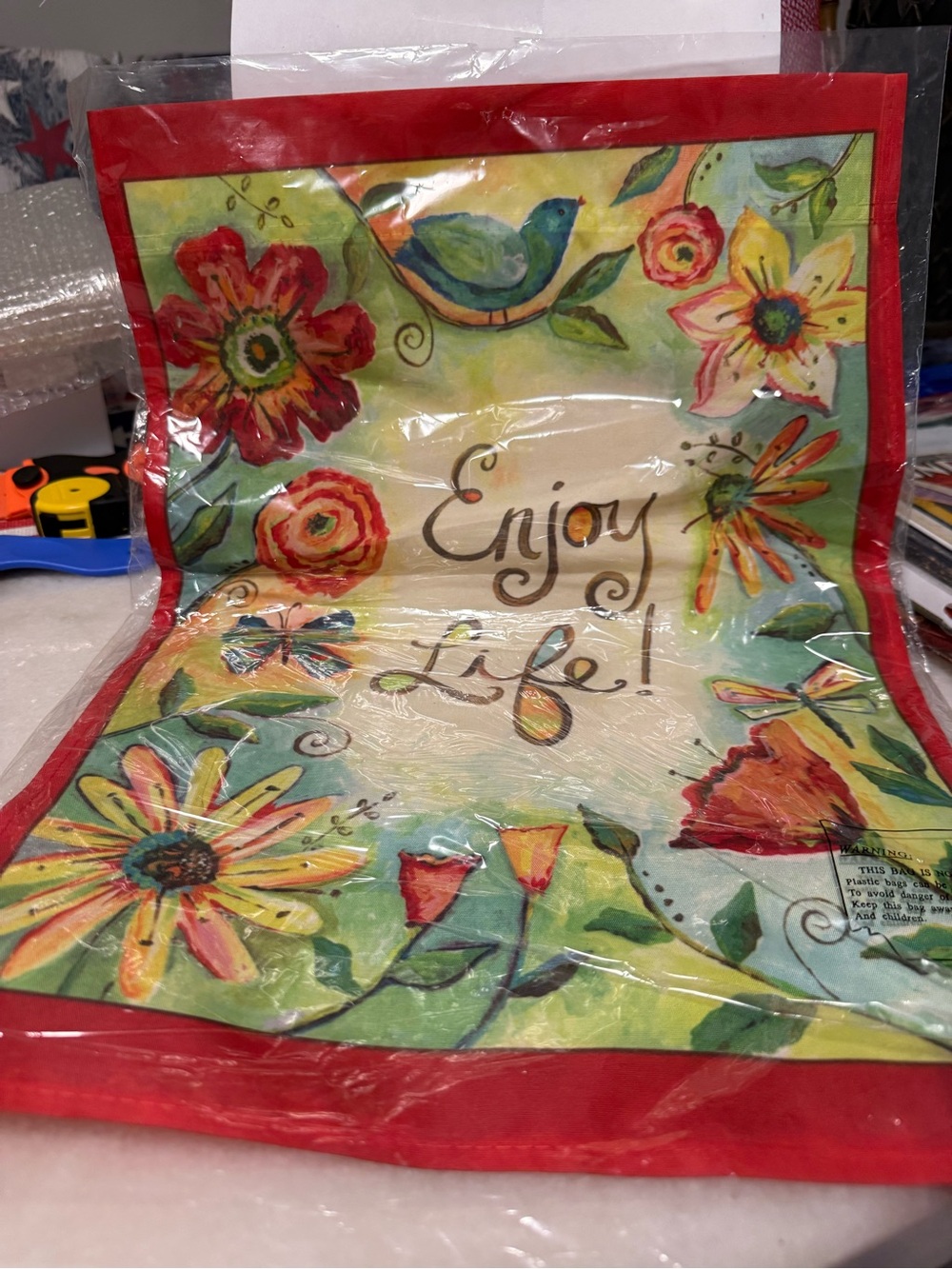 Lori Siebert "Enjoy Life!" Garden Flag 12.5" x 18"